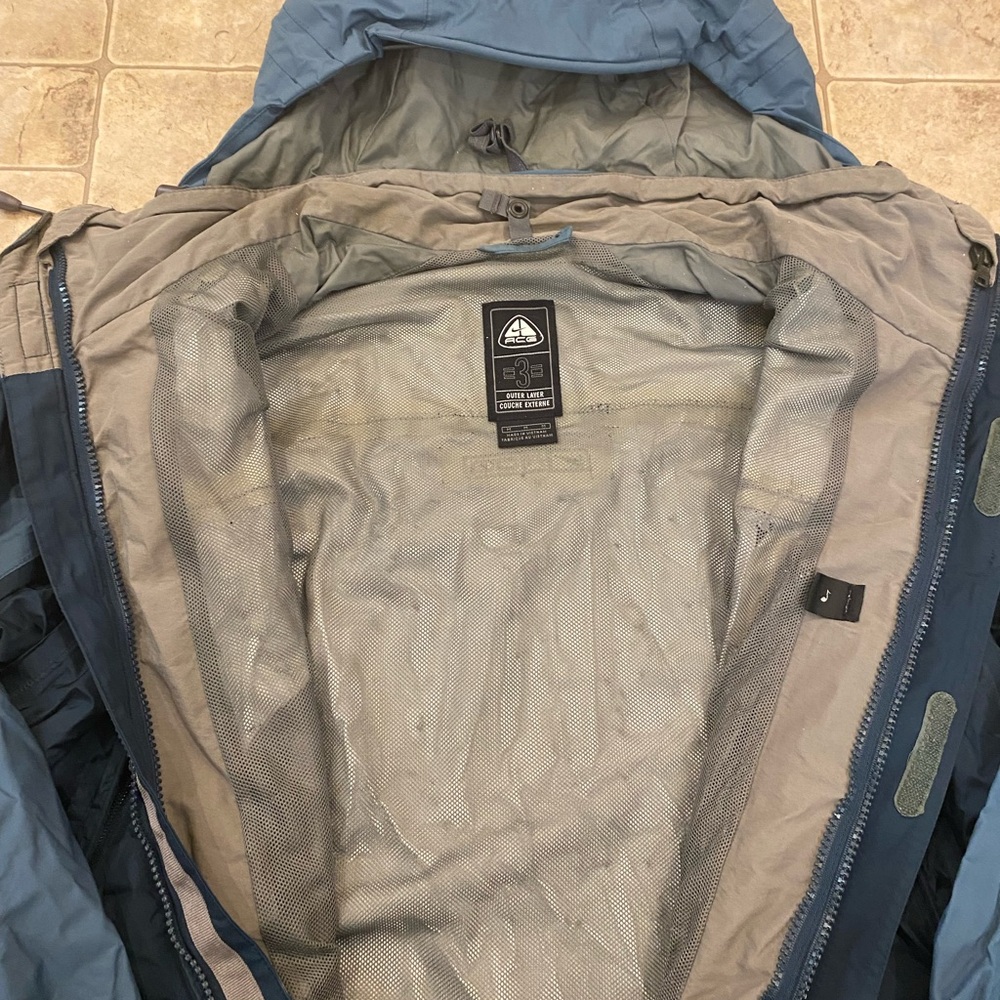 Vintage Nike ACG 3 Outer Layer Rain Jacket 2 Tone Blue Sz M - Picture 12 of 16